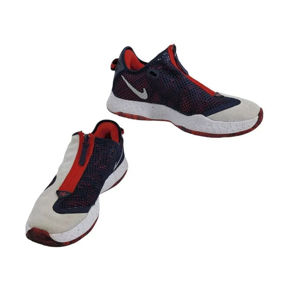 Mens Nike PG 4 USA Colorway Low Top Hidden Laces Basketball Sneakers‎ Sz 10.5